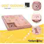 My Intelligent Pets Wooden Sudoku Puzzle for Medium to Large Dogs – Expert Brain Pet Toy with 9 Treat-Hiding Holes – Large Size, Wood