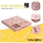 My Intelligent Pets Wooden Sudoku Puzzle for Medium to Large Dogs – Expert Brain Pet Toy with 9 Treat-Hiding Holes – Large Size, Wood