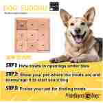 My Intelligent Pets Wooden Sudoku Puzzle for Medium to Large Dogs – Expert Brain Pet Toy with 9 Treat-Hiding Holes – Large Size, Wood