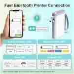 Nelko Label Maker Machine with Tape, P21 Bluetooth Label Printer, Wireless Mini Label Makers with Multiple Templates for Organizing Office Home, White