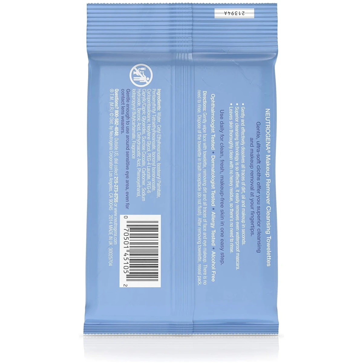 Neutrogena Make-Up Remover Cleansing Towelettes, 7 Count, Packaging May Vary