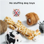 Nocciola Dog Squeaky Toys, 5 PCS Crinkle Plush Dog Toys, No Stuffing Dog Toys for Small Medium Large Dogs, Stuffless Puppy Toys for Boredom