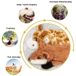 Nocciola Dog Squeaky Toys, 5 PCS Crinkle Plush Dog Toys, No Stuffing Dog Toys for Small Medium Large Dogs, Stuffless Puppy Toys for Boredom