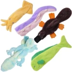 Nocciola Dog Squeaky Toys, 5 PCS Crinkle Plush Dog Toys, No Stuffing Dog Toys for Small Medium Large Dogs, Stuffless Puppy Toys for Boredom