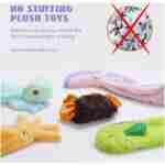 Nocciola Dog Squeaky Toys, 5 PCS Crinkle Plush Dog Toys, No Stuffing Dog Toys for Small Medium Large Dogs, Stuffless Puppy Toys for Boredom