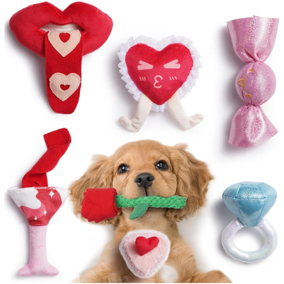 Nocciola Dog Squeaky Toys, Plush Small Dog Toys for Dogs, Stuffed Dog Toys with Squeakers,12 pcs Puppy Toys with a Carrying Bag for Small Medium Size Dogs