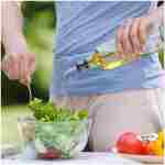 Olive Oil Dispenser Bottle, 1 Pcs Glass Olive Oil Dispenser and Vinegar Dispenser Set with 2 Stainless Steel Pourers, 2 Labels,1 Brush and 1 Funnel Oil Bottles for Kitchen (500ml)