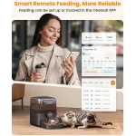 oneisall Automatic Cat Feeder, WiFi Rechargeable Cordless Pet Feeder, 100 Day Battery Operated Pet Feeder, 12 Cups/3L Timed Cat Food Dispenser for Large Kibble, Smart App...