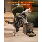 oneisall Automatic Cat Feeder, WiFi Rechargeable Cordless Pet Feeder, 100 Day Battery Operated Pet Feeder, 12 Cups/3L Timed Cat Food Dispenser for Large Kibble, Smart App...