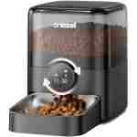 oneisall Automatic Cat Feeder, WiFi Rechargeable Cordless Pet Feeder, 100 Day Battery Operated Pet Feeder, 12 Cups/3L Timed Cat Food Dispenser for Large Kibble, Smart App...