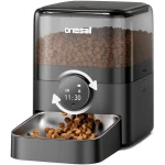 oneisall Automatic Cat Feeder, WiFi Rechargeable Cordless Pet Feeder, 100 Day Battery Operated Pet Feeder, 12 Cups/3L Timed Cat Food Dispenser for Large Kibble, Smart App...
