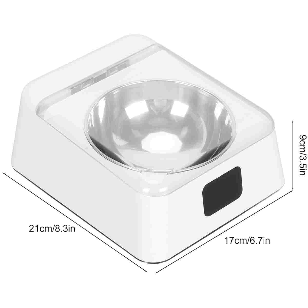 Open Lid Pet Feeder, Automatic Cat Feeder with Infrared Sensor Cover, Removable Bowl Battery Powered Intelligent Automatic Opening Lid Dog Feeder, Pet Food Dispenser for Cats...