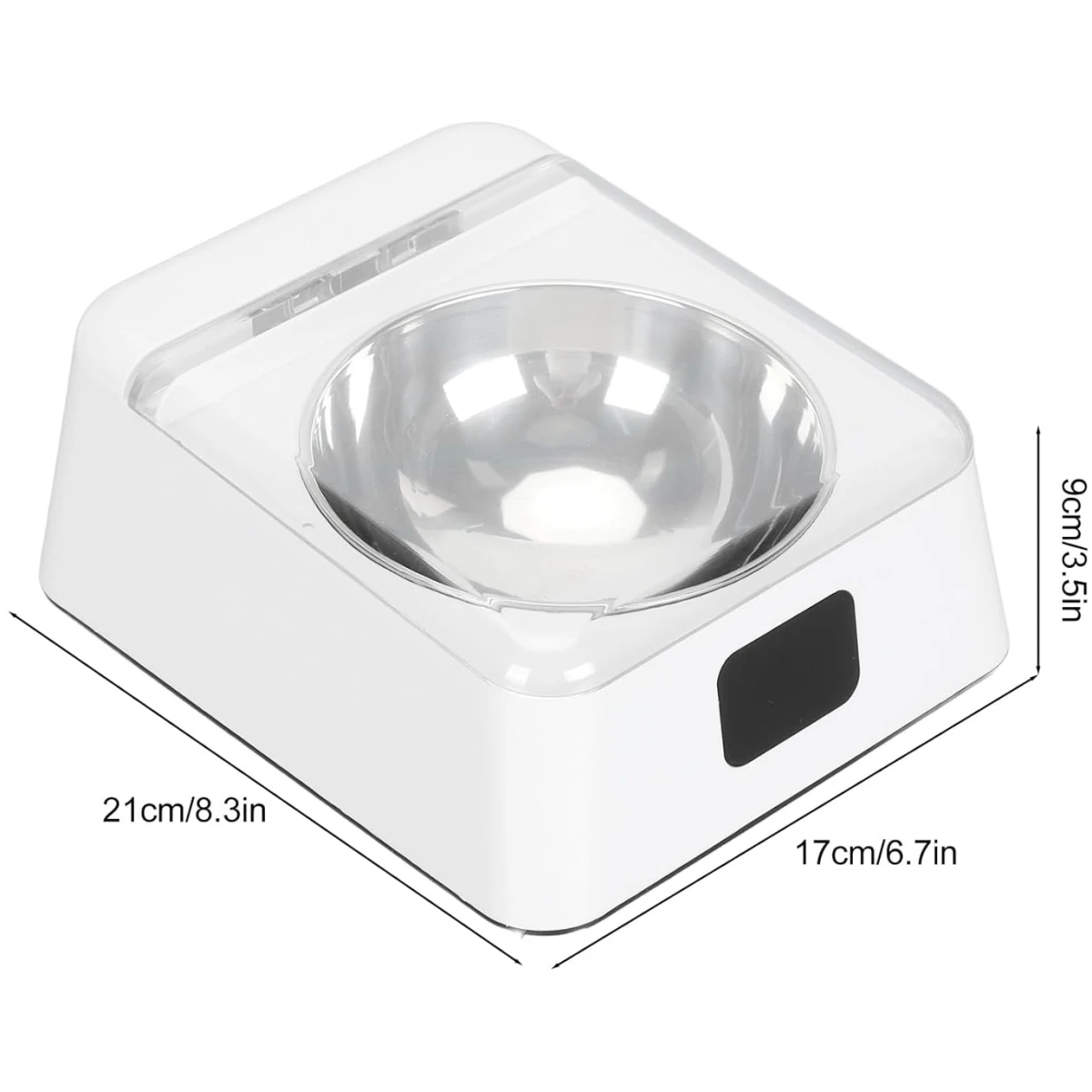 Open Lid Pet Feeder, Automatic Cat Feeder with Infrared Sensor Cover, Removable Bowl Battery Powered Intelligent Automatic Opening Lid Dog Feeder, Pet Food Dispenser for Cats...