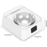 Open Lid Pet Feeder, Automatic Cat Feeder with Infrared Sensor Cover, Removable Bowl Battery Powered Intelligent Automatic Opening Lid Dog Feeder, Pet Food Dispenser for Cats...