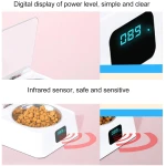 Open Lid Pet Feeder, Automatic Cat Feeder with Infrared Sensor Cover, Removable Bowl Battery Powered Intelligent Automatic Opening Lid Dog Feeder, Pet Food Dispenser for Cats...