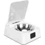 Open Lid Pet Feeder, Automatic Cat Feeder with Infrared Sensor Cover, Removable Bowl Battery Powered Intelligent Automatic Opening Lid Dog Feeder, Pet Food Dispenser for Cats...