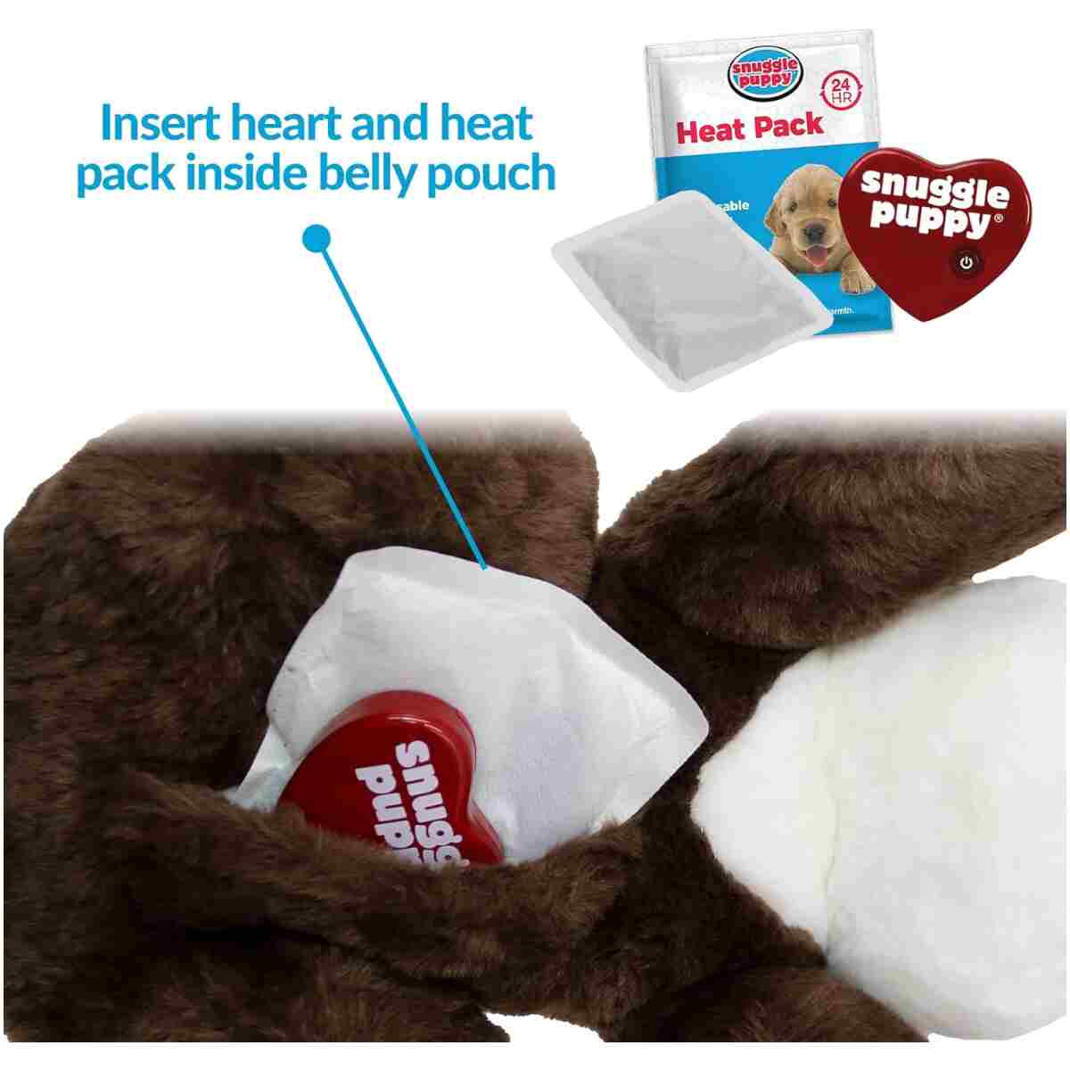 Original Snuggle Puppy Heartbeat Stuffed Dog Toy. Puppy Toy for Anxiety Relief, Calming Aid, and Comfort Toy for Behavioral Training in Golden