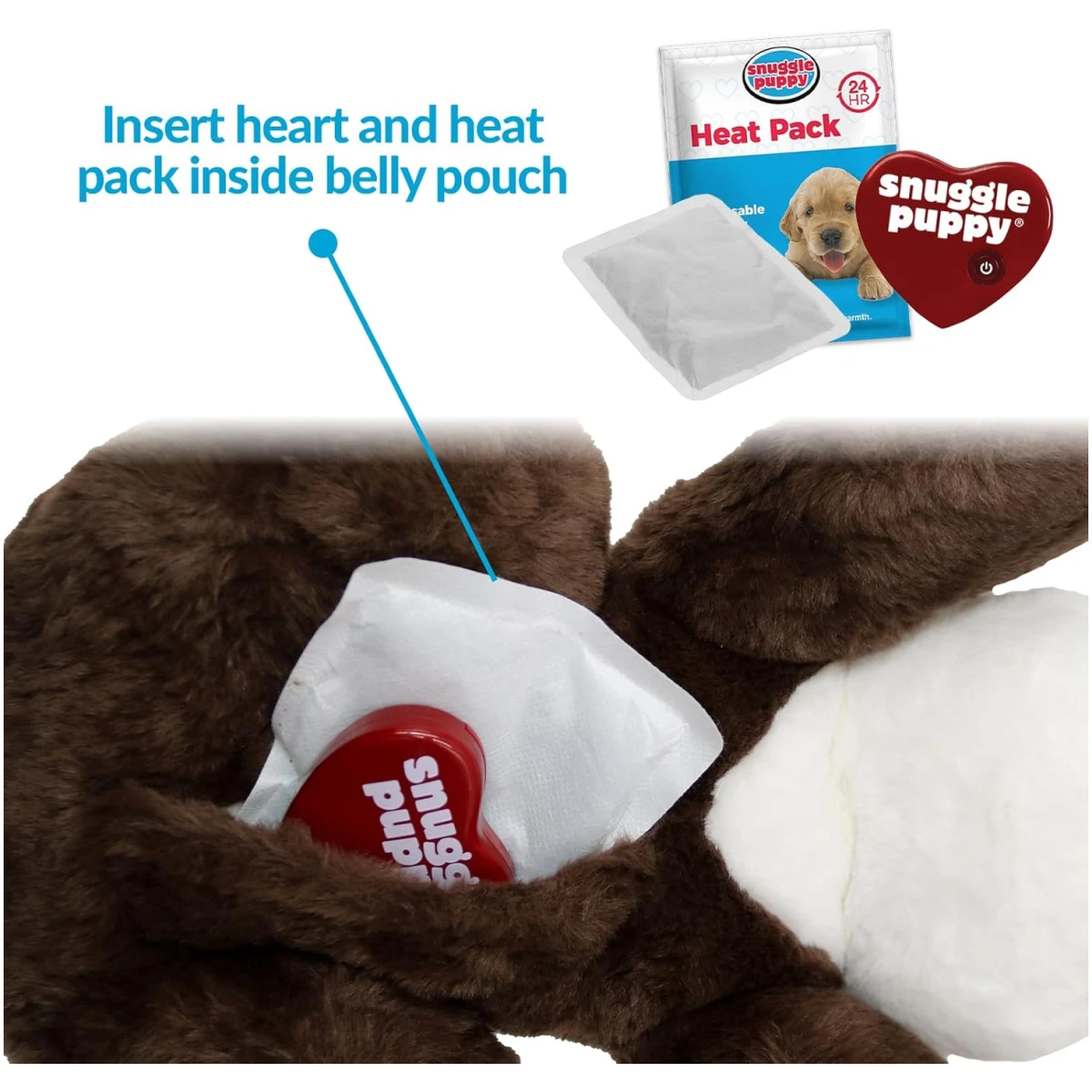 Original Snuggle Puppy Heartbeat Stuffed Dog Toy. Puppy Toy for Anxiety Relief, Calming Aid, and Comfort Toy for Behavioral Training in Golden