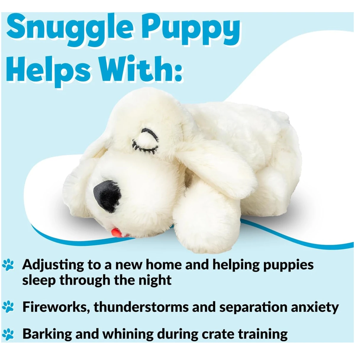 Original Snuggle Puppy Heartbeat Stuffed Dog Toy. Puppy Toy for Anxiety Relief, Calming Aid, and Comfort Toy for Behavioral Training in Golden