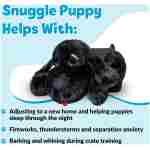 Original Snuggle Puppy Heartbeat Stuffed Toy for Dogs. Pet Anxiety Relief and Calming Aid, Comfort Toy for Behavioral Training in Black
