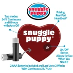 Original Snuggle Puppy Heartbeat Stuffed Toy for Dogs. Pet Anxiety Relief and Calming Aid, Comfort Toy for Behavioral Training in Black