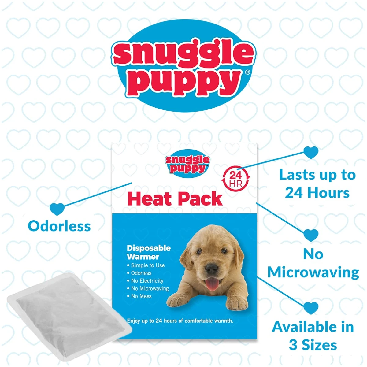 Original Snuggle Puppy Heartbeat Stuffed Toy for Dogs. Pet Anxiety Relief and Calming Aid, Comfort Toy for Behavioral Training in Black