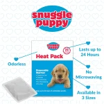 Original Snuggle Puppy Heartbeat Stuffed Toy for Dogs. Pet Anxiety Relief and Calming Aid, Comfort Toy for Behavioral Training in Black