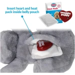 Original Snuggle Puppy Toys - Heartbeat Puppy for Dogs - Dog Plush for Anxiety Relief, Calming Aid, and Comfort Toy for Behavioral Training in Biscuit in Gray