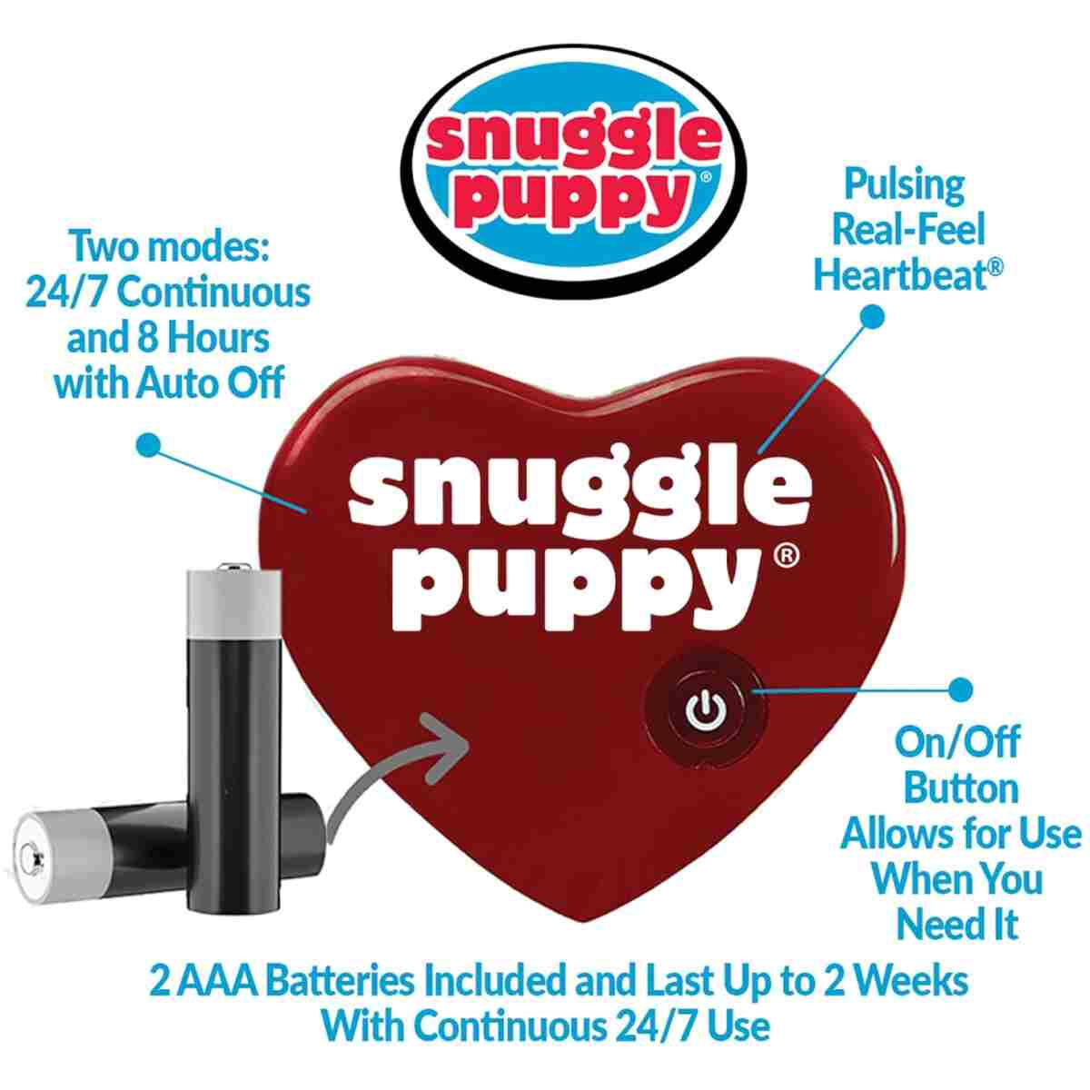 Original Snuggle Puppy Toys - Heartbeat Puppy for Dogs - Dog Plush for Anxiety Relief, Calming Aid, and Comfort Toy for Behavioral Training in Biscuit in Gray
