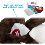 Original Snuggle Puppy Toys - Heartbeat Puppy for Dogs - Dog Plush for Anxiety Relief, Calming Aid, and Comfort Toy for Behavioral Training in Biscuit in Gray