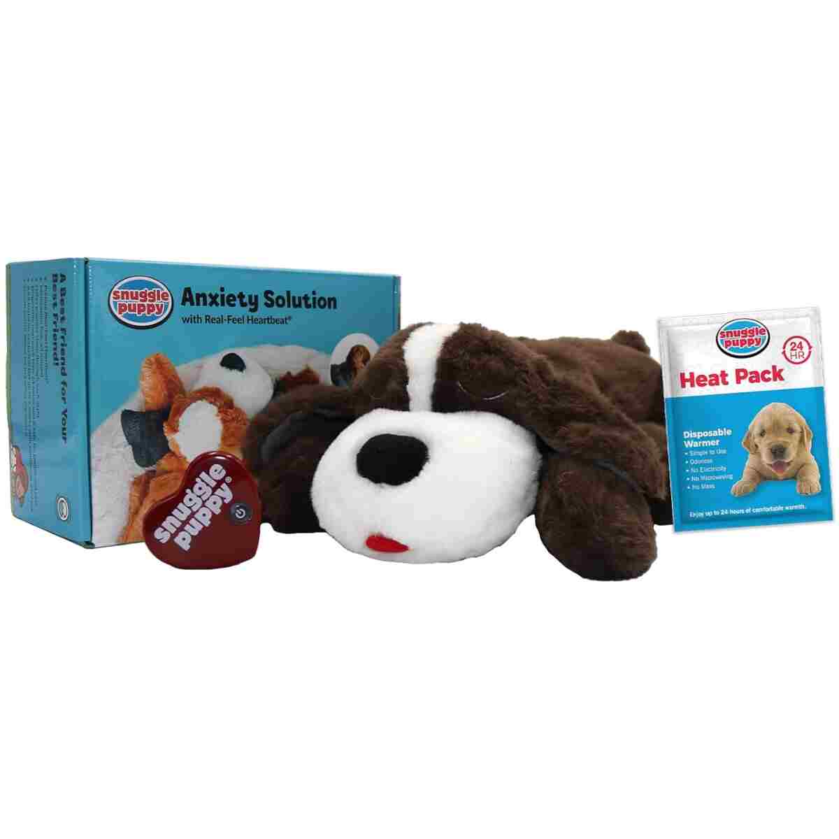 Original Snuggle Puppy Toys - Heartbeat Puppy for Dogs - Dog Plush for Anxiety Relief, Calming Aid, and Comfort Toy for Behavioral Training in Biscuit