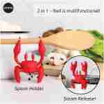 OTOTO Red the Crab Silicone Utensil Rest - Kitchen Gifts, Silicone Spoon Rest for Stove Top - Heat-Resistant Kitchen and Grill Utensil Holder - Non-Slip Spoon Holder Stove...