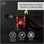 OTOTO Red the Crab Silicone Utensil Rest - Kitchen Gifts, Silicone Spoon Rest for Stove Top - Heat-Resistant Kitchen and Grill Utensil Holder - Non-Slip Spoon Holder Stove...