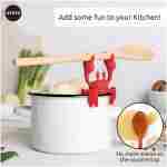 OTOTO Red the Crab Silicone Utensil Rest - Kitchen Gifts, Silicone Spoon Rest for Stove Top - Heat-Resistant Kitchen and Grill Utensil Holder - Non-Slip Spoon Holder Stove...