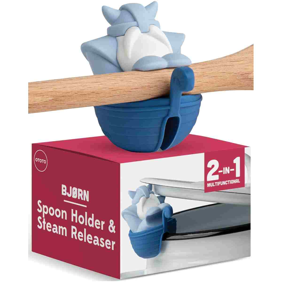 OTOTO Red the Crab Silicone Utensil Rest - Kitchen Gifts, Silicone Spoon Rest for Stove Top - Heat-Resistant Kitchen and Grill Utensil Holder - Non-Slip Spoon Holder Stove...