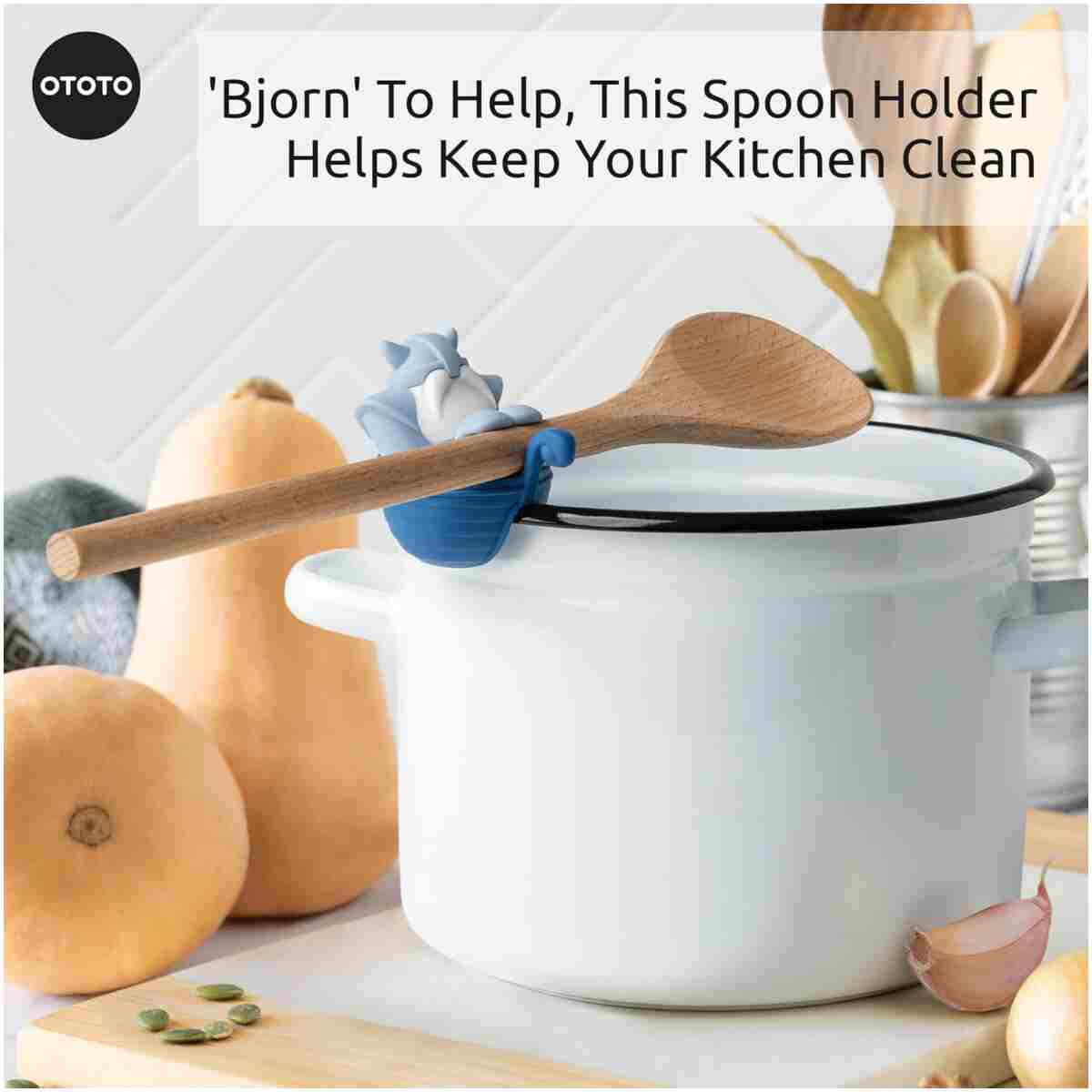 OTOTO Red the Crab Silicone Utensil Rest - Kitchen Gifts, Silicone Spoon Rest for Stove Top - Heat-Resistant Kitchen and Grill Utensil Holder - Non-Slip Spoon Holder Stove...