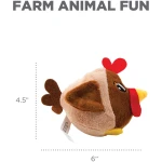 Outward Hound Fattiez Chicken Plush Squeaky Dog Toy, XS