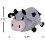 Outward Hound Fattiez Cow Plush Squeaky Dog Toy, Medium