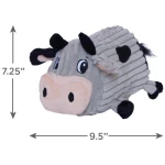 Outward Hound Fattiez Cow Plush Squeaky Dog Toy, Medium