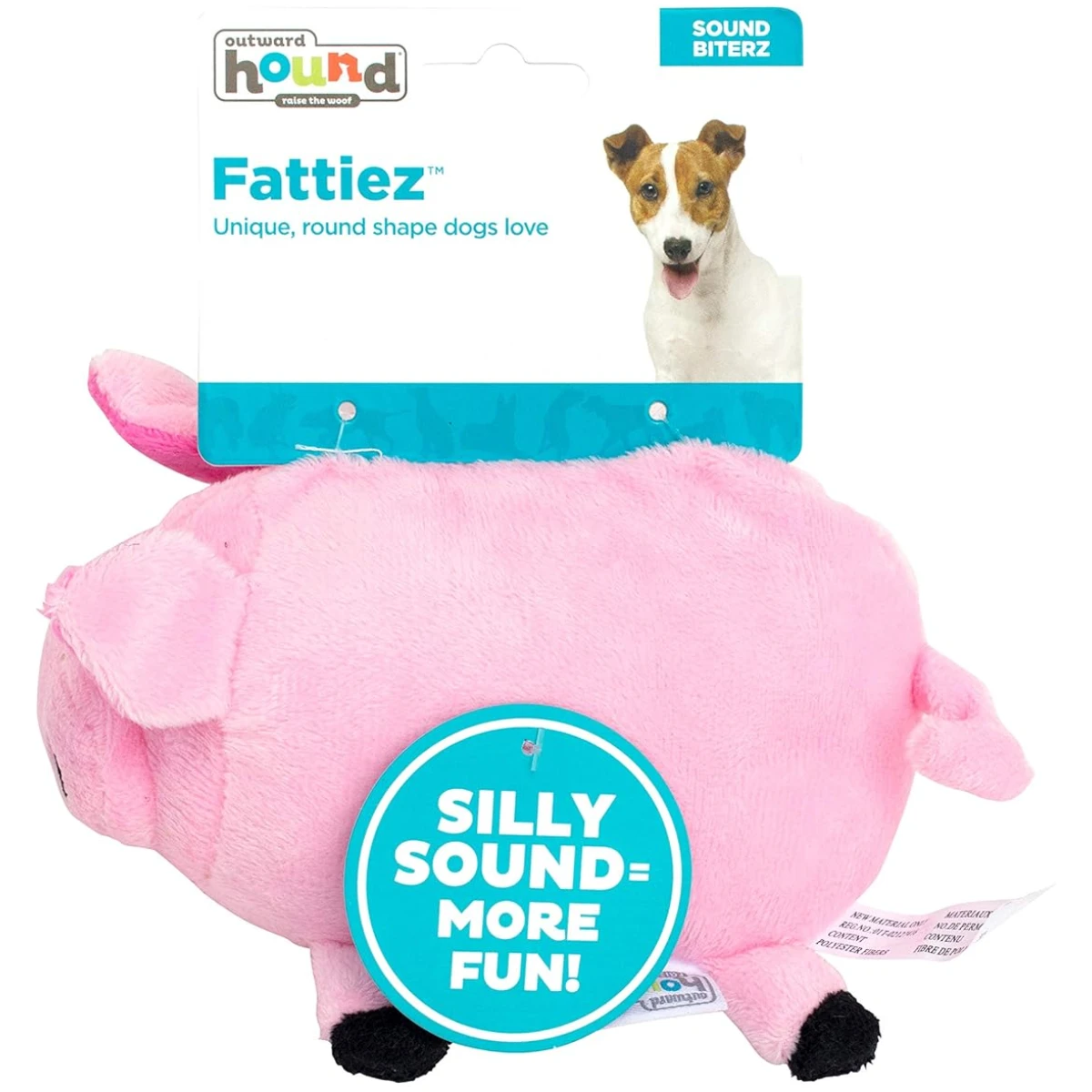 Outward Hound Fattiez Cow Plush Squeaky Dog Toy, Medium