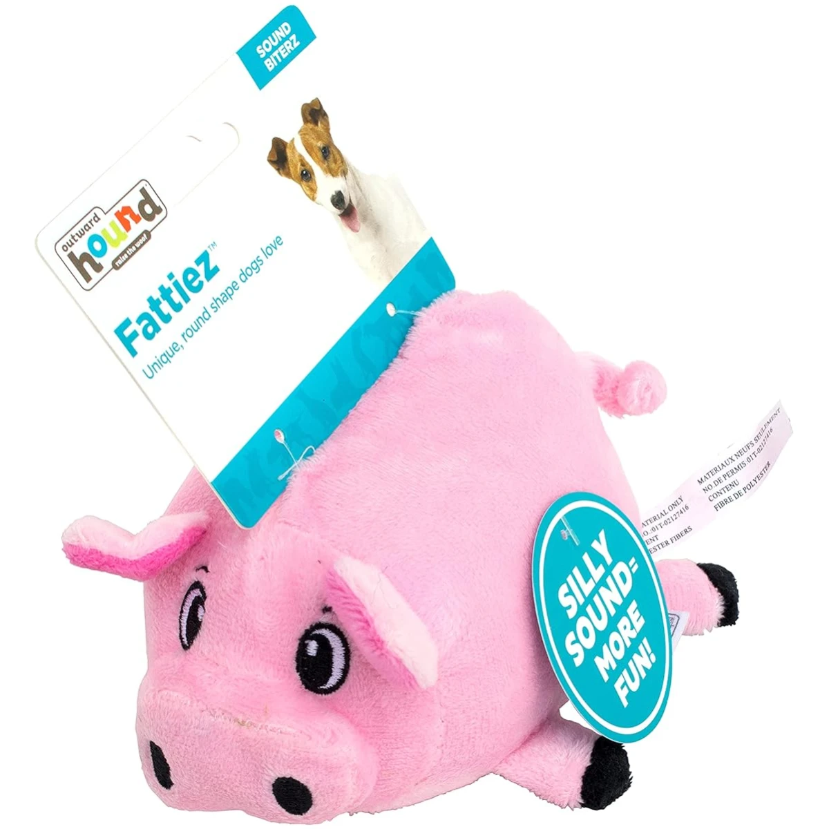 Outward Hound Fattiez Cow Plush Squeaky Dog Toy, Medium