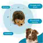 Outward Hound, Hedgehogz Plush Dog Toy, Medium