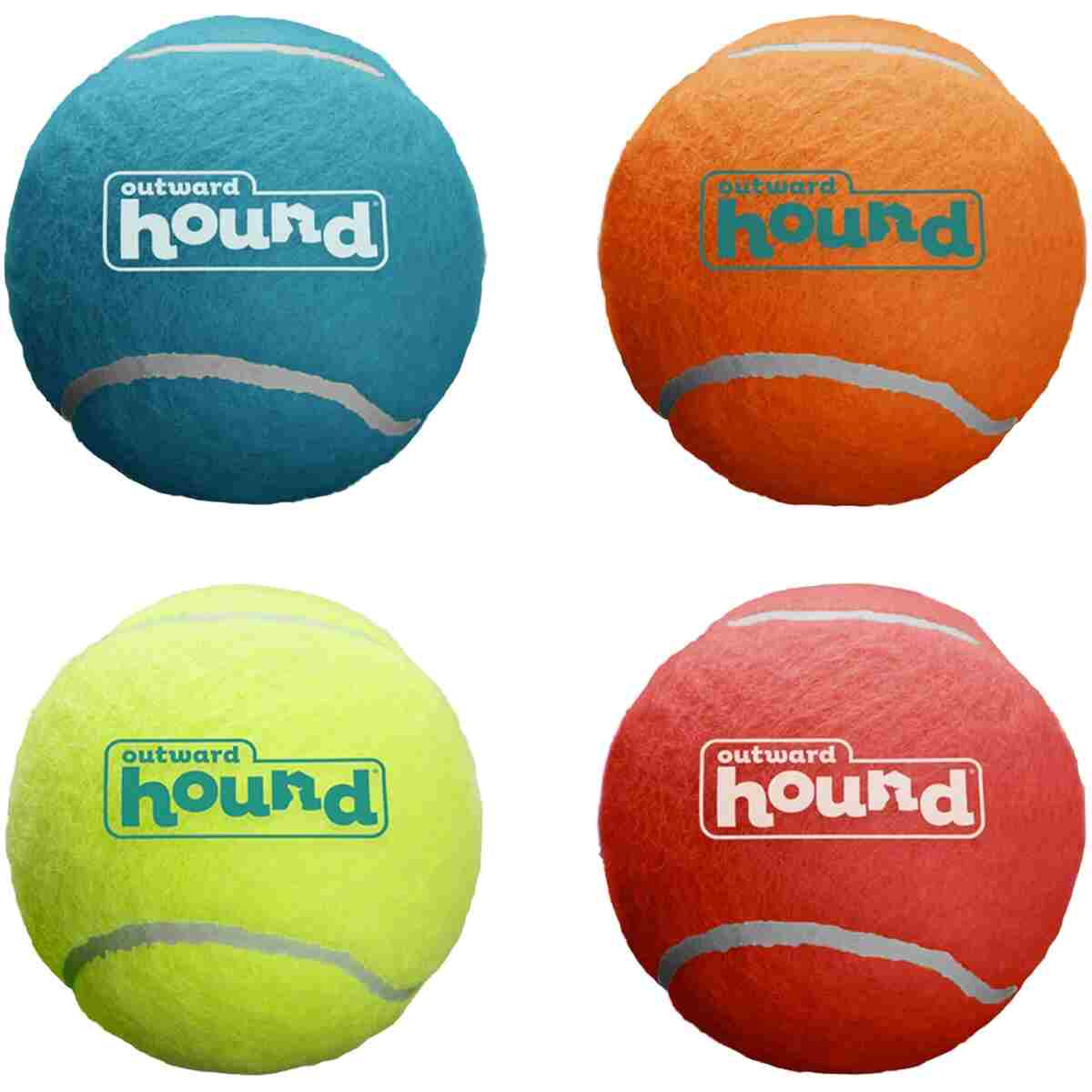 Outward Hound Squeaker Ballz Fetch Dog Toy, Medium - 4 Pack
