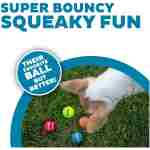 Outward Hound Squeaker Ballz Fetch Dog Toy, Medium - 4 Pack