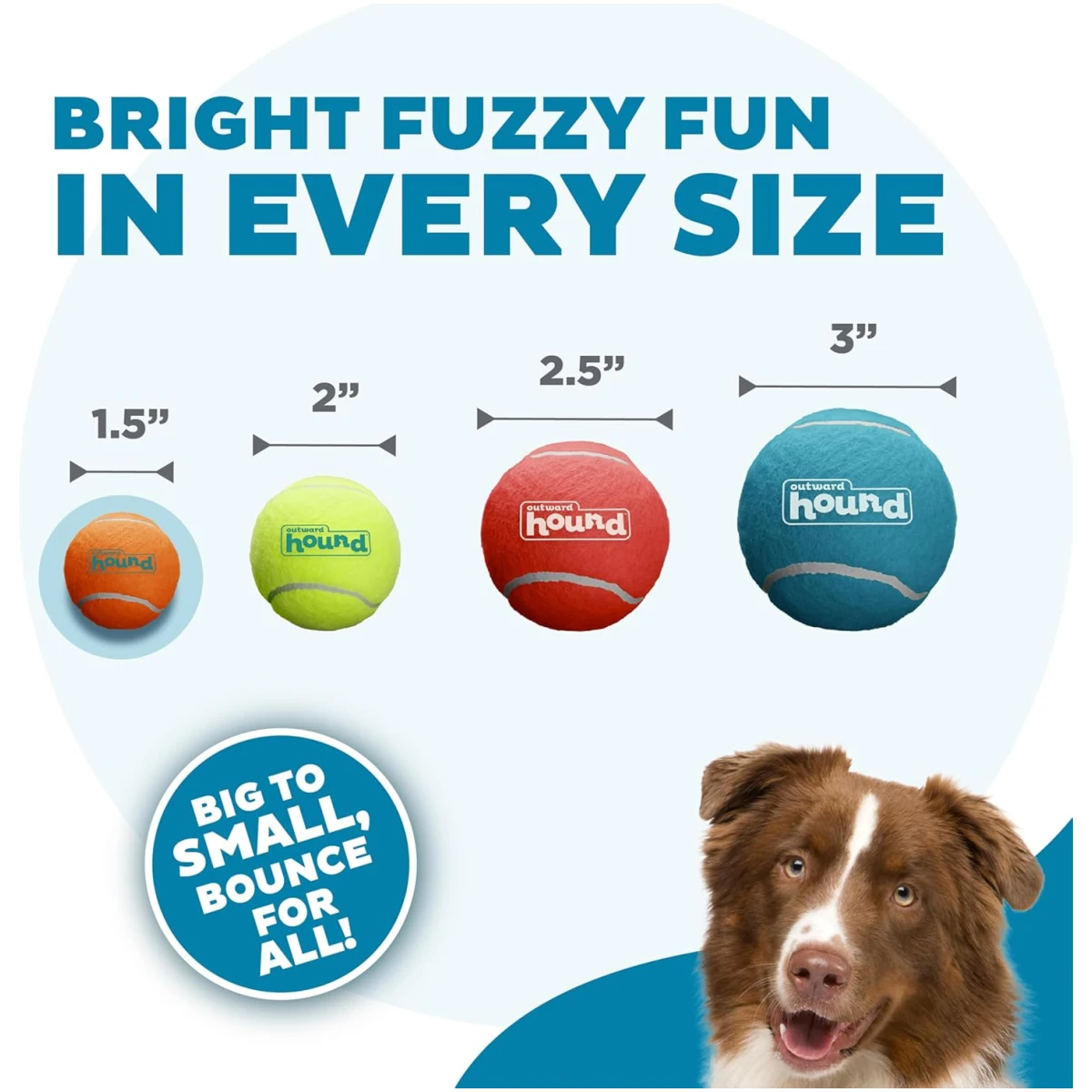 Outward Hound Squeaker Ballz Fetch Dog Toy, Medium - 4 Pack