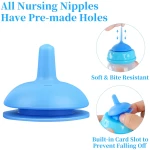 Pet Feeding Bottle,3 Pack 60ml Nursing Bottle, 3 Sizes Nipples with Ventilation Valve Resistant Tearing Perfect for Puppies, Kittens, Small Wildlife（Blue）