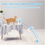 Pet Feeding Bottle,3 Pack 60ml Nursing Bottle, 3 Sizes Nipples with Ventilation Valve Resistant Tearing Perfect for Puppies, Kittens, Small Wildlife（Blue）