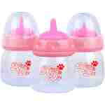 Pet Feeding Bottle,3 Pack 60ml Nursing Bottle, 3 Sizes Nipples with Ventilation Valve Resistant Tearing Perfect for Puppies, Kittens, Small Wildlife（Blue）