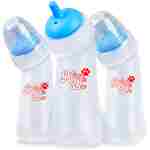 Pet Feeding Bottle,3 Pack Wide Mouth Angled Nursing Bottle, 3 Sizes Nipples with Ventilation Valve Resistant Tearing Perfect for Puppies, Kittens, Small Wildlife(Pink)