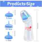 Pet Feeding Bottle,3 Pack Wide Mouth Angled Nursing Bottle, 3 Sizes Nipples with Ventilation Valve Resistant Tearing Perfect for Puppies, Kittens, Small Wildlife(Pink)
